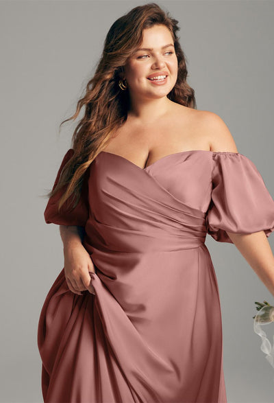 Bergamot Bridal - Dey Satin Charmeuse Bridesmaid Dress - Off The Rack available at bridal shops in London.