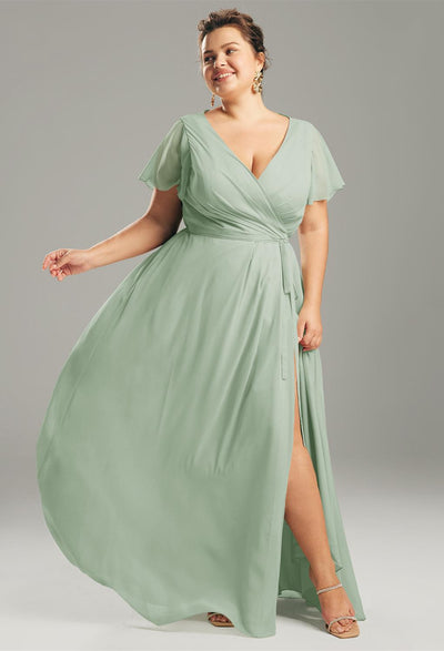 A Ellison - Chiffon Bridesmaid Dress - Off The Rack perfect for bridal shops London.