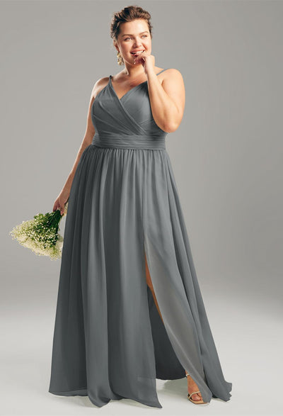 Bergamot Bridal offers a stylish Joie - Chiffon Bridesmaid Dress - Off the Rack with a tasteful slit.