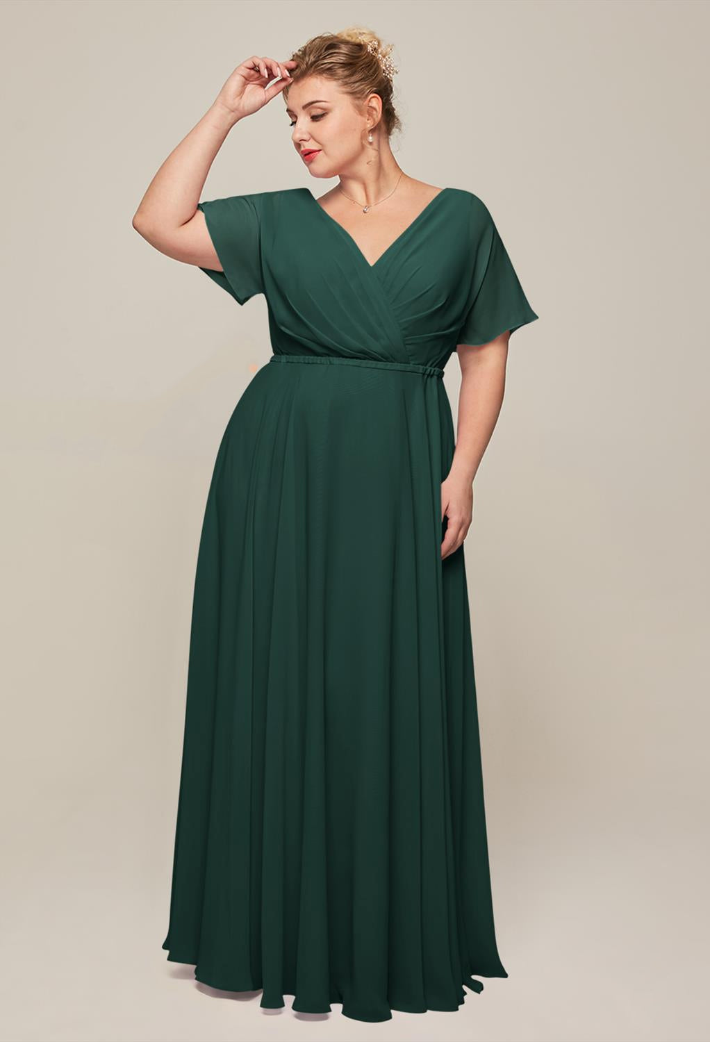 Ginny - Chiffon Bridesmaid Dress - Off The Rack by Bergamot Bridal available at bridal shops in London.