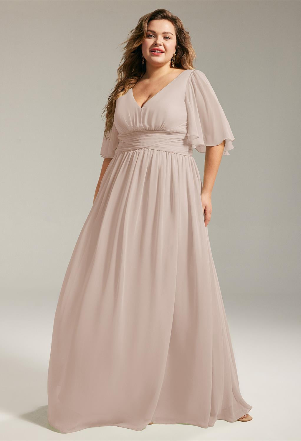 Kenney - Chiffon Bridesmaid Dress - Off The Rack by Bergamot Bridal available at a bridal shop in London.