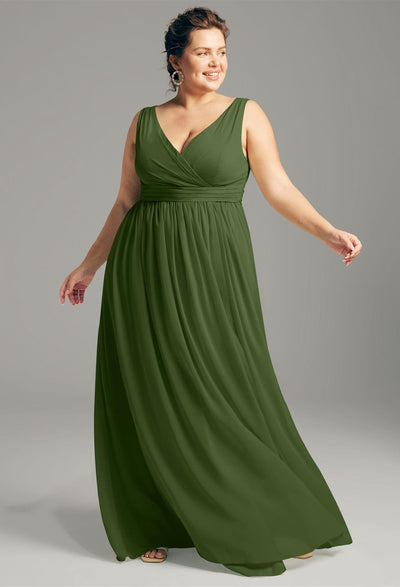 Hilaria - Chiffon Bridesmaid Dress - Off the Rack by Bergamot Bridal available at bridal shops in London.