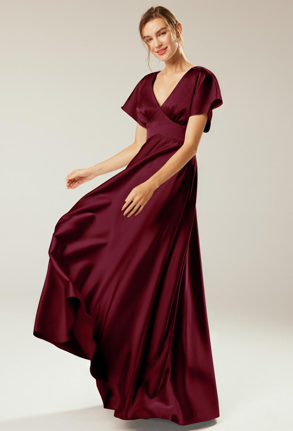 Nora Satin Charmeuse Bridesmaid Dress Off The Rack Bergamot Bridal