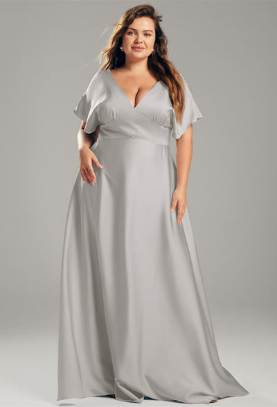 Nora - Satin Charmeuse Bridesmaid Dress - Off The Rack available at Bergamot Bridal, our bridal shop in London.