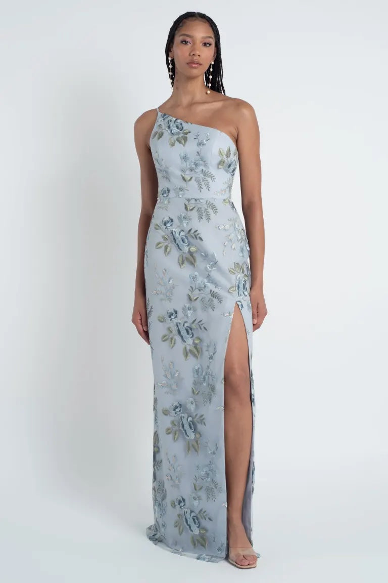 Jenny yoo claire floral embroidered gown best sale