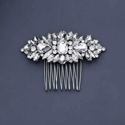An Antique Style Crystal Hair Comb from Bergamot Bridal can be found at bridal shops.