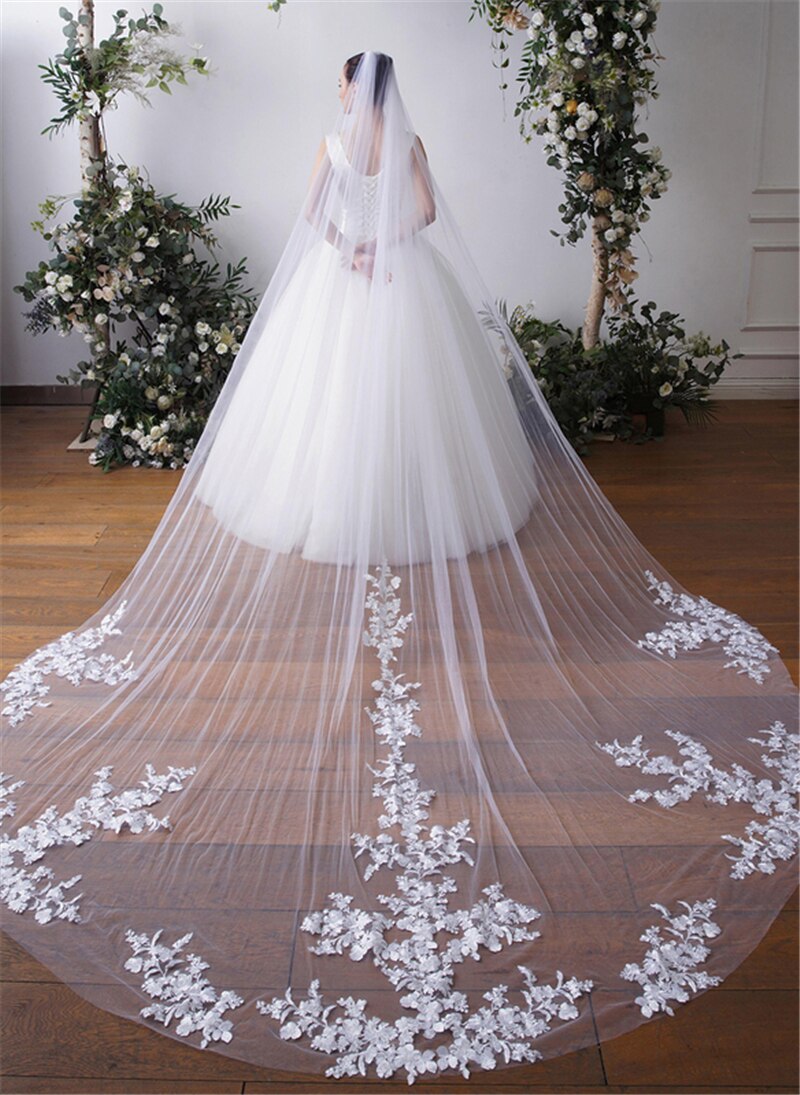 Floral Lace Cathedral Veil