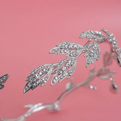 Crystal Teardrop Leaf Crown