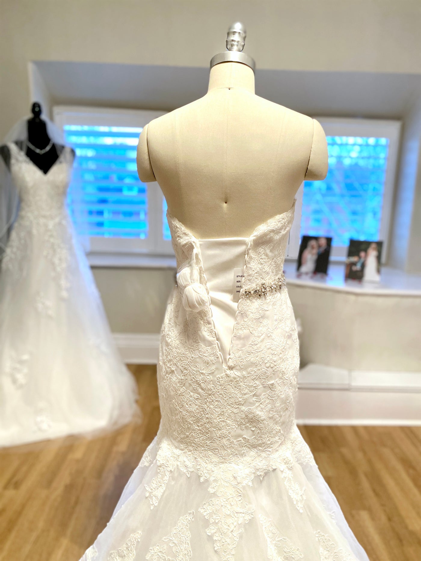 David's Bridal Strapless Trumpet Consignment Gown