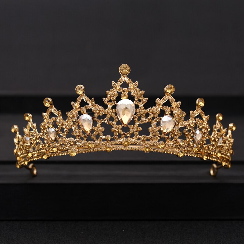 A Gold Teardrop Tiara with pearls on it is available at Bergamot Bridal shops in London.